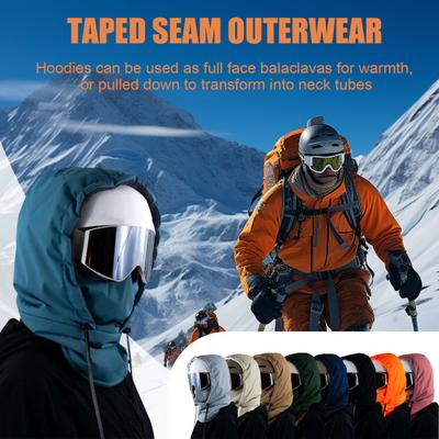 Waterproof Fleece Lined Riding Headgear with Goggles 3-in-1 Full Cover Ski Hood Cycling Skiing Windproof Warm Headgear