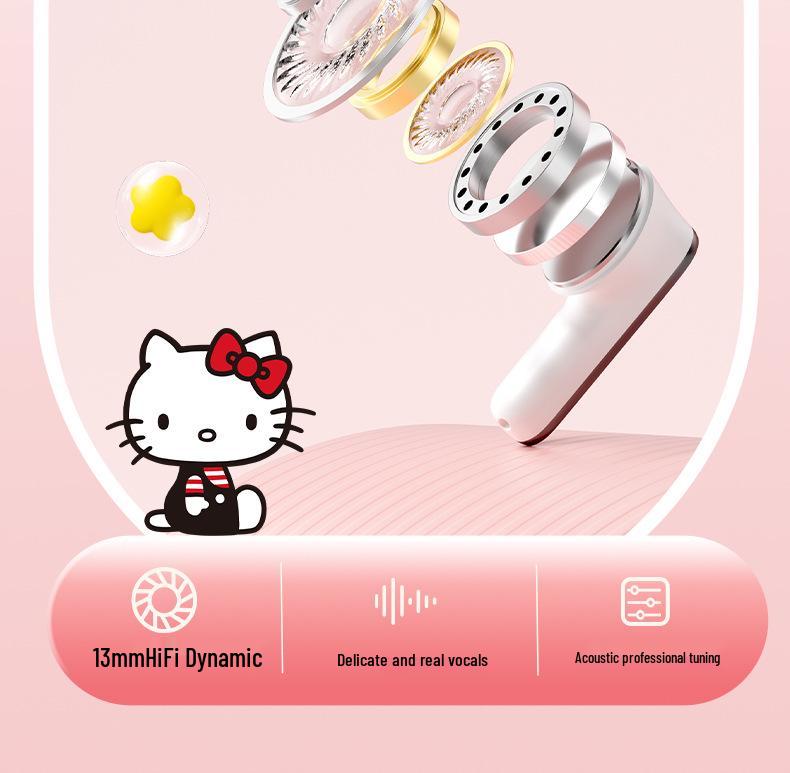 Sanrio K9 Bluetooth Noise-Canceling Cartoon Earbuds - Cute Mini Design with Ultra Long Battery Life