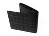 Inden bifold wallet 2003 bill compartment C black deerskin x black lacquer unusual checkered pattern [Indenya]