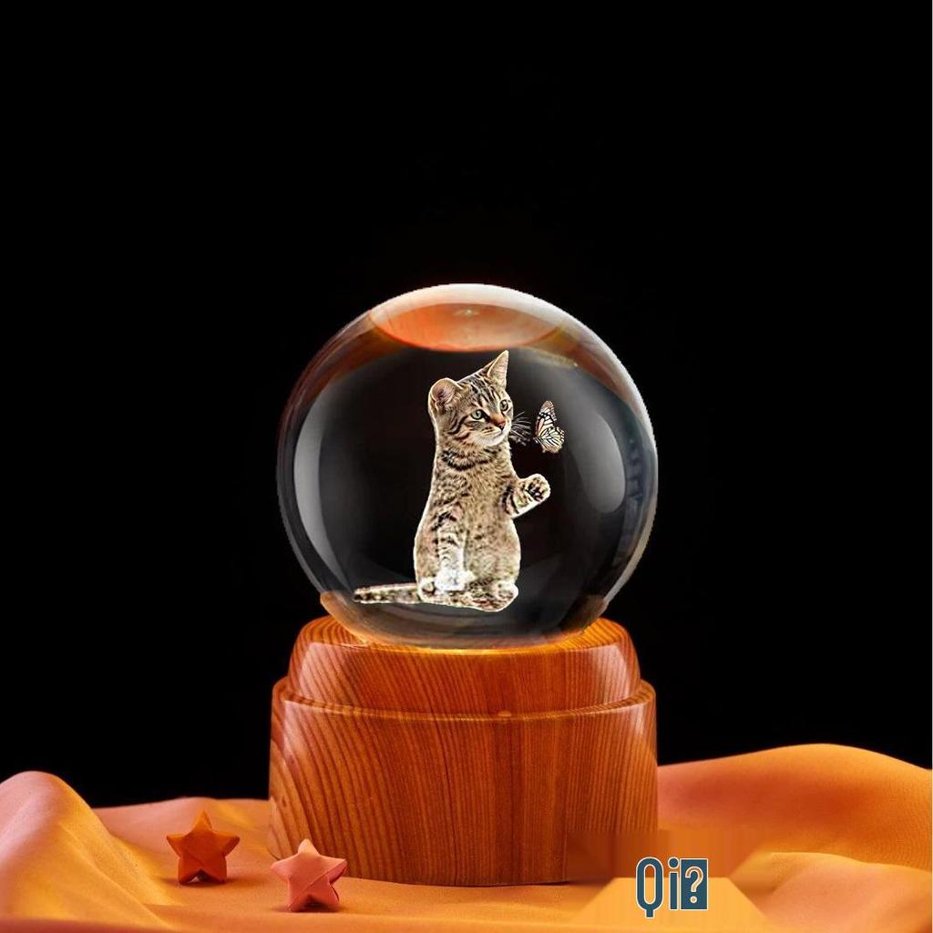 Starry Sky Solar System Crystal Night Light - Luminous Glass Ball Ornament for Kids' Birthdays