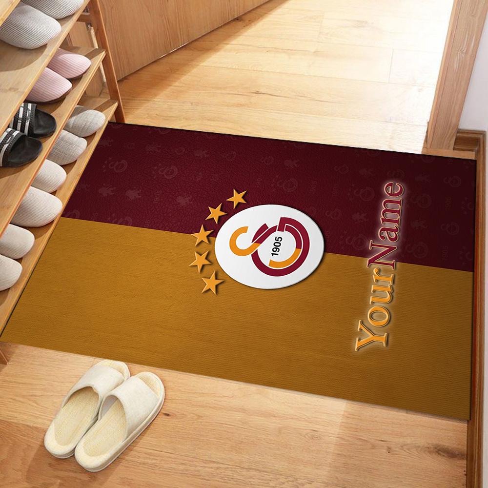 Galatasaray Customize Text Floor Rug Office Rug Perfect For Entryway Balcony Kitchen Dormitory Antislip Rug Office Home Decor Wedding Party Gift