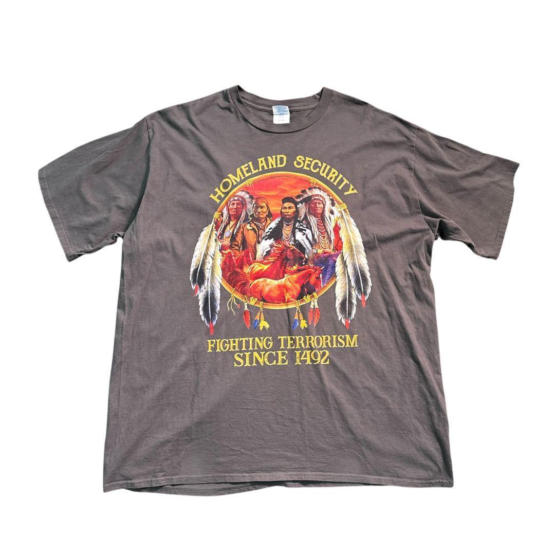 

[USED] 7TSM2 Homeland Security Indian T-shirt, used clothing