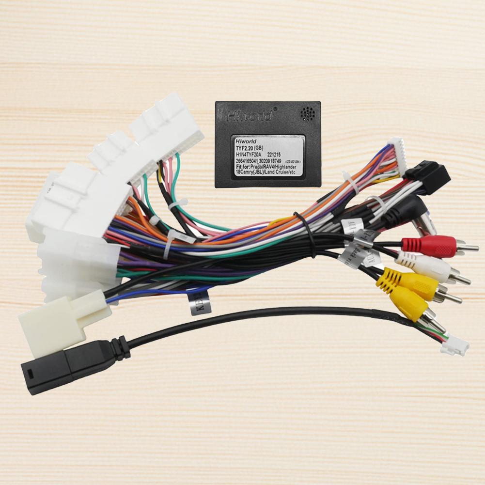 Car Radio Canbus Box Decoder For Toyota with JBL Amplifier 16 PIN Wiring Harness Plug and Play Car Stereo Audio Power Cable