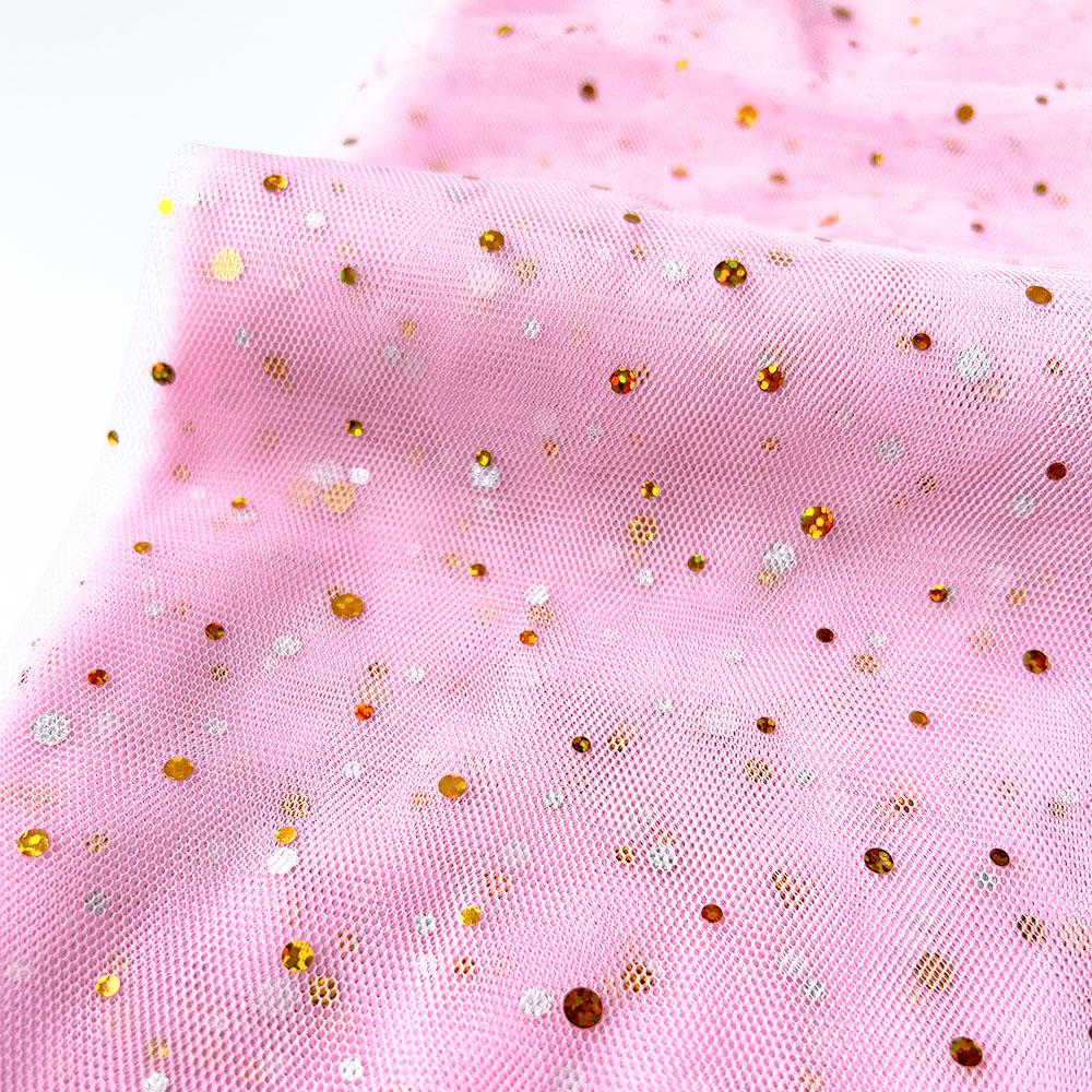 145x100cm Glitter Tulle Fabric Gold Sequin Mesh Sparkly Net for DIY Sewing Women Wedding Dress Christmas Decor Costume Materials