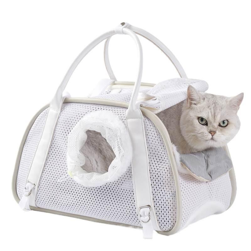 Borsa da Trasporto per Animali Domestici in Materiale PU per Gatti e Cani Piccoli Borsa da Viaggio Portatile per Proprietari di Animali Domestici