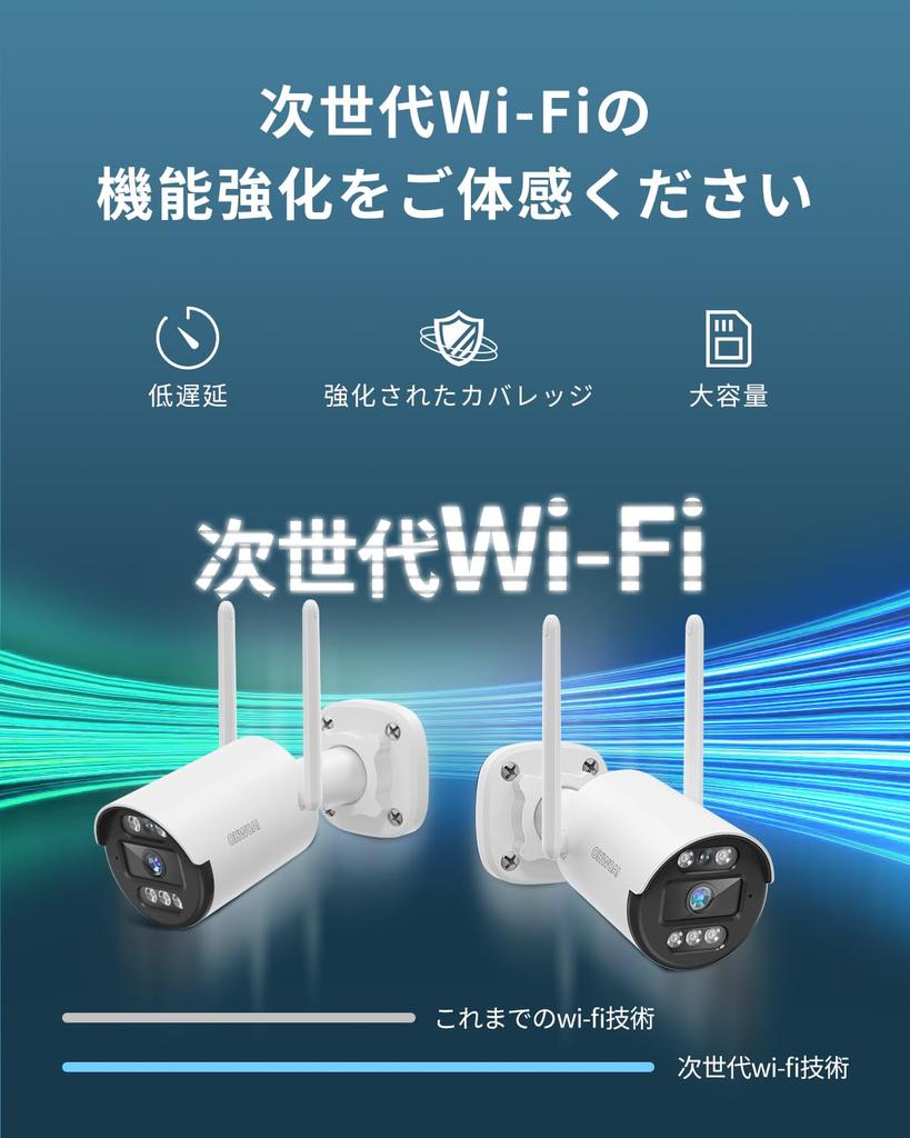 OHWOAI Security Camera Set with Talk and Double Wireless for Outdoor and Power for Home Surveillance (8 Cameras) Two-Way Antennas, Use, Wide-Angle