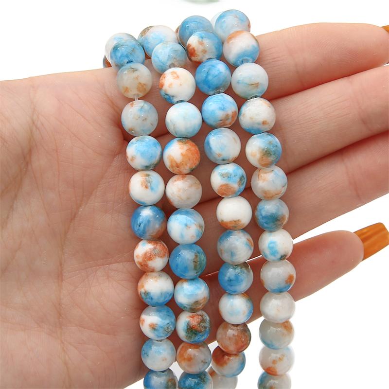Natural Colored Round Beads Loose Round Beads For Jewelry Making DIY Bracelet Necklace Earring Accessories