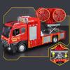 1/18 Hasičské auto Hračka Odlévaný kov Výfuk kouře Model hasičského auta Klučičí hračky Sběratelský