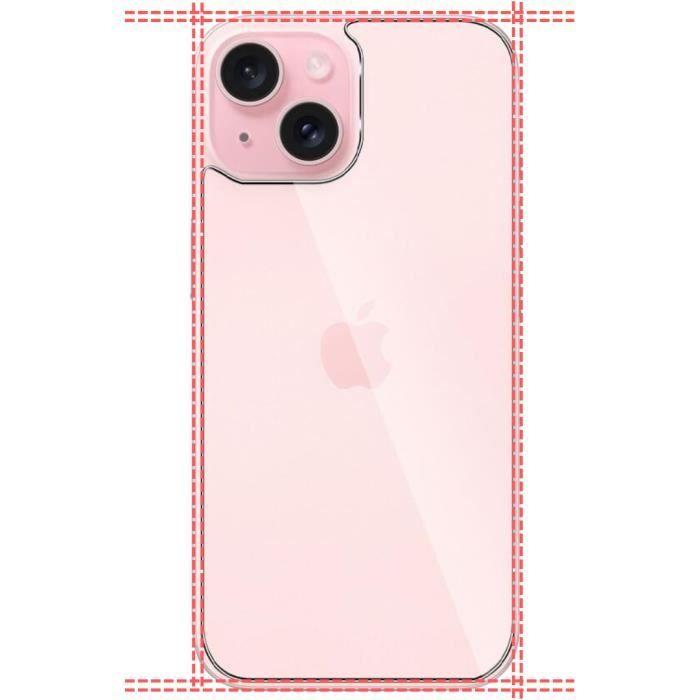 Tempered Glass Back Film for iPhone 15 and Camera Protection [2 Pack] Phonillico® Protective Glass
