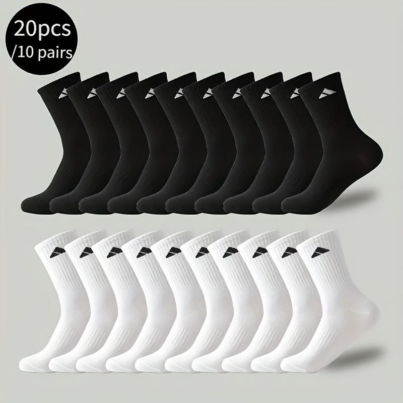 10 paar (20 stuks) van Nieuwe Effen Sportsokken voor Heren, Comfortabele en Ademende Fitness- en Hardloopsokken voor Lente en Zomer