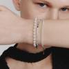 LUNNE Silver 925 Ball Pearl Bracelet #LSB12