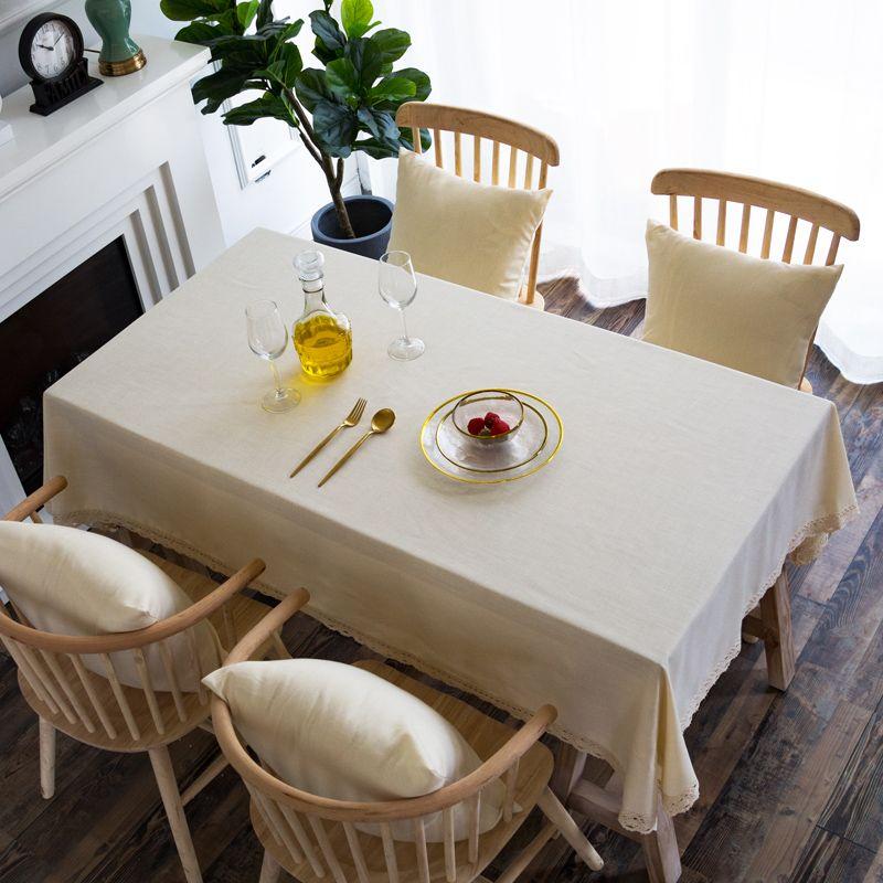 

Tablecloth Fabric Minimalist Pure Color Rectangular Modern Table Cloth Cotton Linen Linen Square Coffee Table Cloth Desk Tablecloth Apricot color Tablecloth (width 90 * length 90cm)