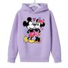 Mickey & Minnie Rainbow Gradient Hoodie for Kids - Cartoon Print, Unisex Spring/Autumn Style