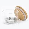 Crystal Glass Powder Liquid Blending Wash Pen Nail Cup Liquid Blending Crystal Cup Nail Tools With Cover Stainless Steel Mesh
