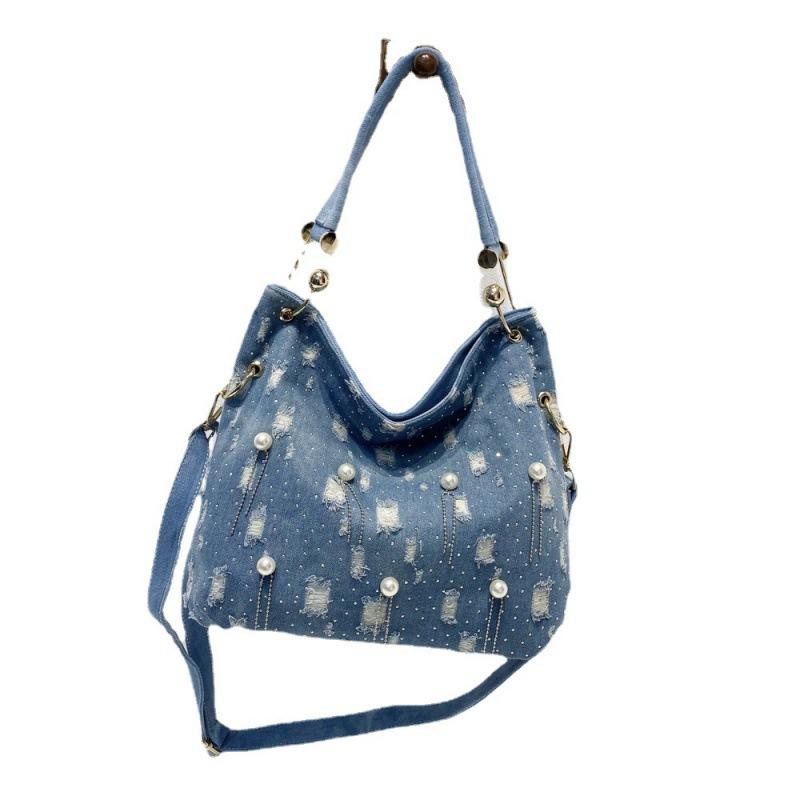 Sacs Été Femmes Sacs Femmes Une Épaule Bandoulière Sacs Seau Sacs en Jean Sacs Cabas