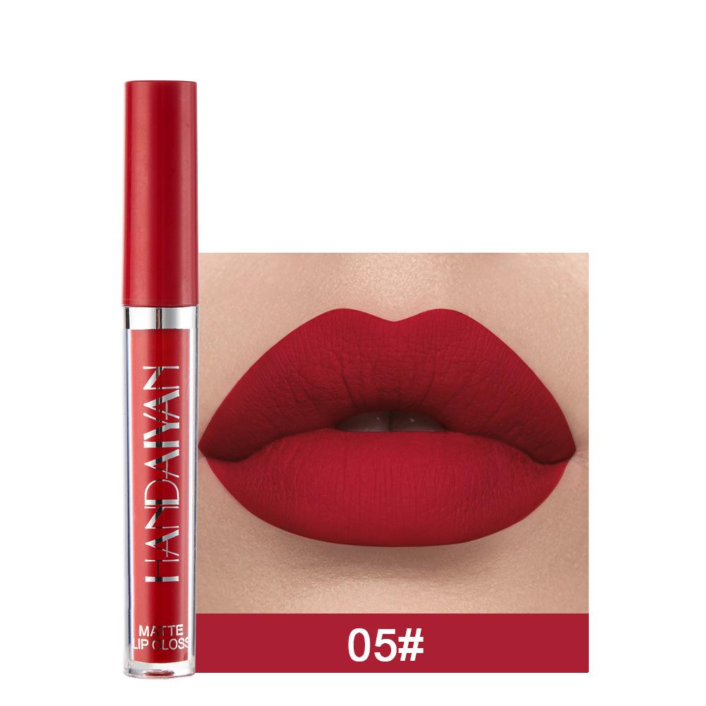HANDAIYAN Matte Lip Glaze: 12 Long-lasting, Waterproof, Non-stick Colors. 2.5ml