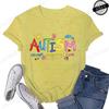 Brushstroke Autism Print Women's Streetwear T-Shirts Female T Shirts Autism Awareness Fashion Graphic Tees Tops Women Clothing