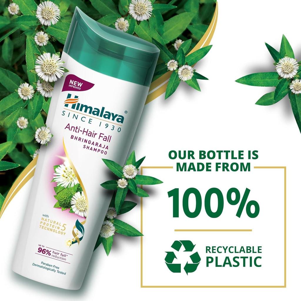 Shampoo Bhringaraja Anti-Caduta Capelli, Riduce la Caduta dei Capelli, Rende i Capelli Sani, 340ml, Himalaya