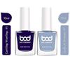 Nagellack-Set, Giftfreier Nagellack, Langanhaltender, Absplitterfester Nagellack, Kombi-Packung mit 2 Stück (Jeweils 10 ml x 2) (Blues)