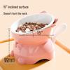 Slanted Anti-Spill Stainless Steel Cat & Dog Bowl, Cartoon Design