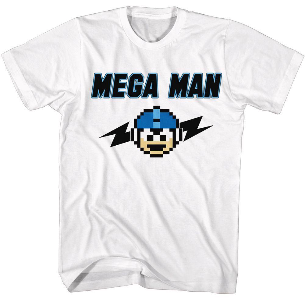 

Mega Man Mega Bolts White T-Shirt Mens Womens Tees Top 3XL