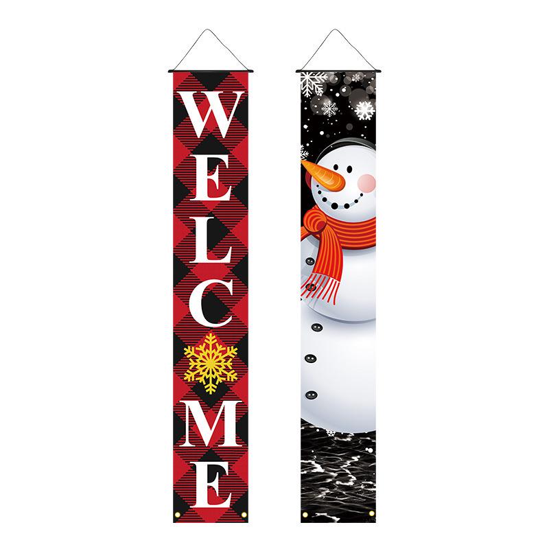 Christmas Nutcracker Couplets Door Curtain Flags | Festive Porch Decor