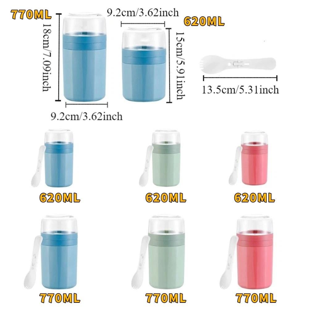 Sealing Overnight Oat Cup with Lid and Spoon Breakfast Cups Portable Salad Cup  Kitchen.