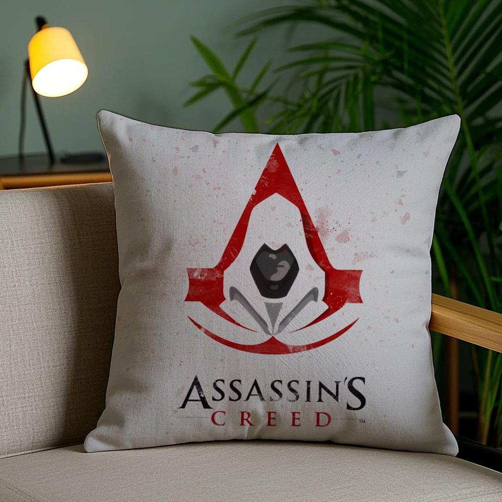 A-Assassins Creeds Cushion Cover Soft Short Plush Double-Sided Printing Home Decor Machine Washable Pillow Case Gift