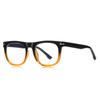 Blue Leopard Frame Square Shortsighted Prescription Glasses Men Spring Leg Blue Blocking Rays Myopia Prescription 0 -0.5 -0.75 To -6