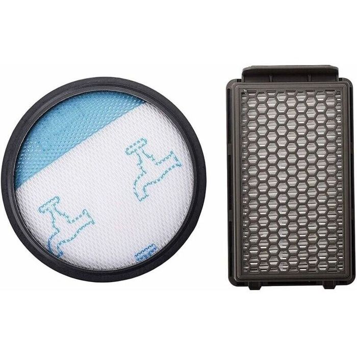 Filtres aspirateur - AIMOONSA - Compatible Rowenta ZR005901 - 2 HEPA+2 mousse - HEPA haute efficacité - Rect.14,2x8,6cm/Ø14cm