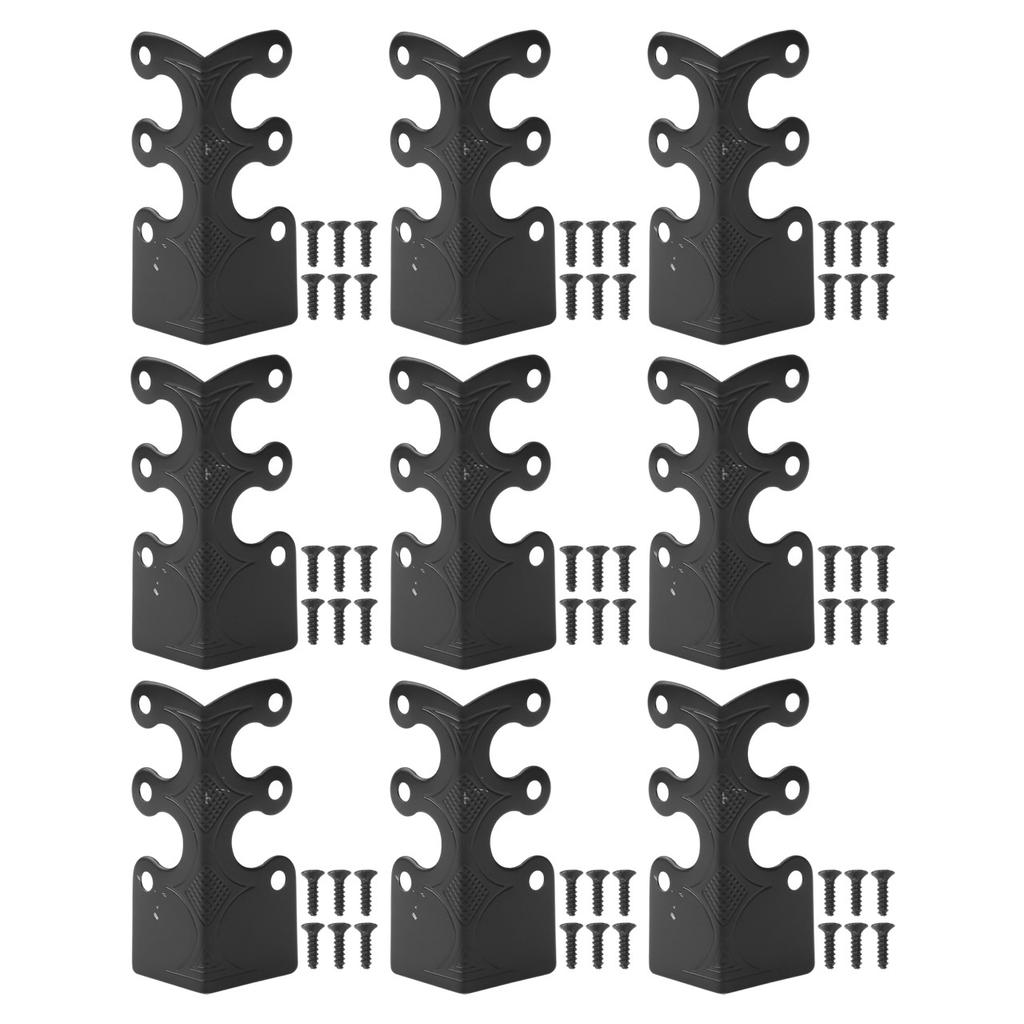 Set of 6 Vintage Metal Corner Protectors for Long Lasting Baseboard Care