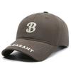 Unisex Baseball Cap With Embroidered Letter B Adjustable Sun Hat Outdoor Sports Leisure