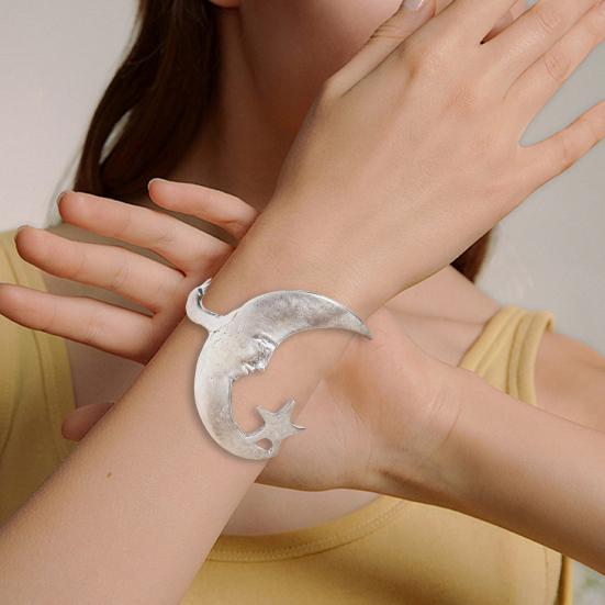 1/2 stk Gullfarget Stjerne Måne Armmansjett Armbånd Åpning Justerbar Armring