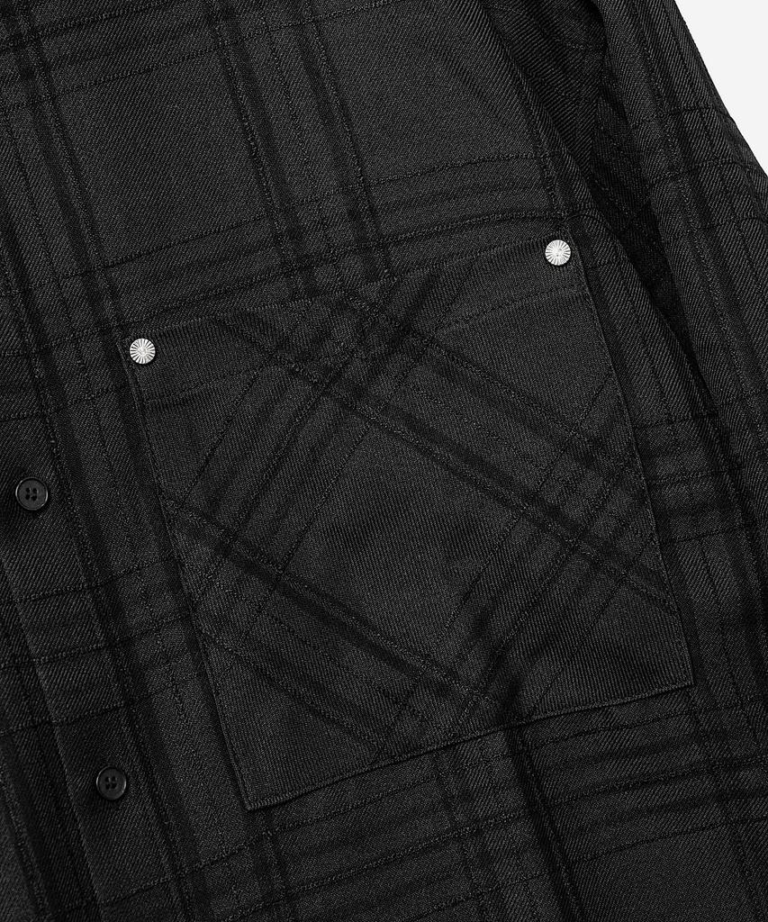 VASTIC Loose Fit Rivet Check Shirt_Black