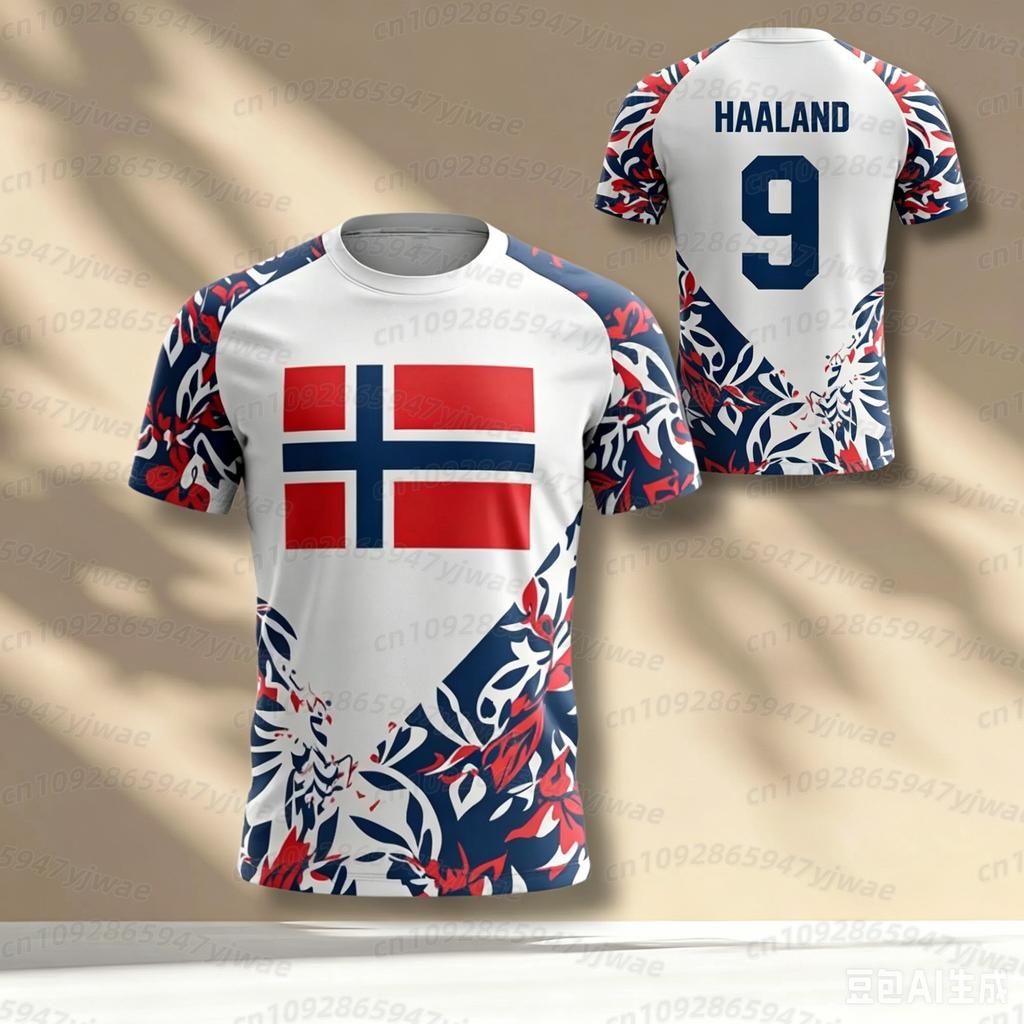 26 Summer T-Shirt Norway Haaland Fans No.9 T Shirt Women Jersey Fashion Sportwear Sport Training Child-Parent T-Shirt