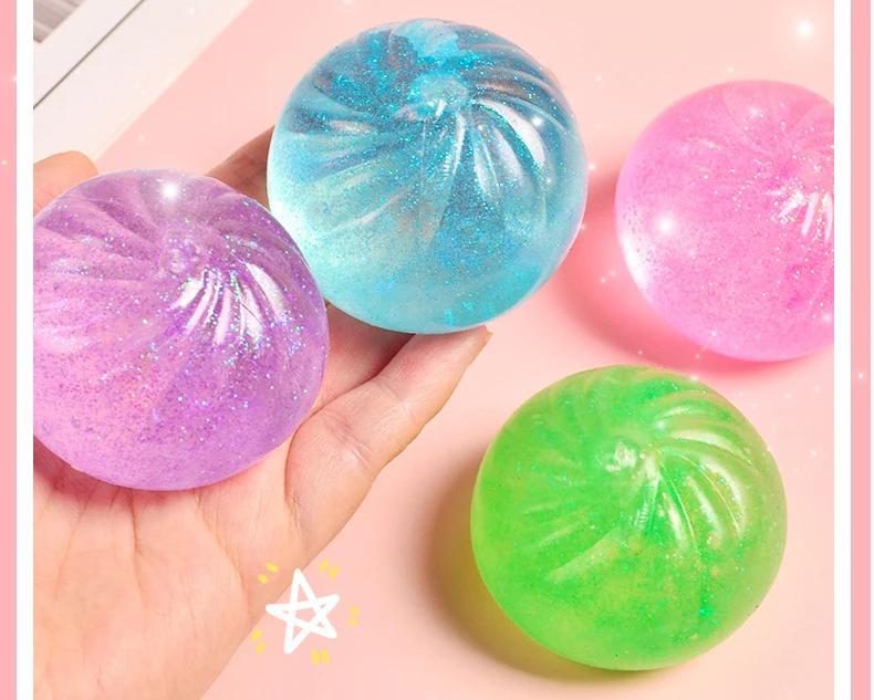 Creative Toy Maltose Steamed Bun Decompression Kneading Music Slow Rebound Gold Powder Maltose Decompression Toys