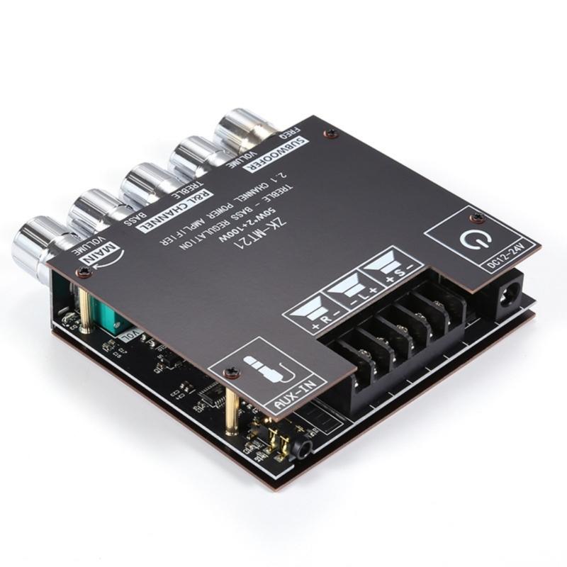 50W+50W+100W Bluetooth-compatible Amplifier Board with Treble and Bass Control Stereo Amplifier Board for Speaker