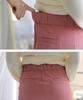 Ppaeppae Simple Back Elastic Straight Slacks