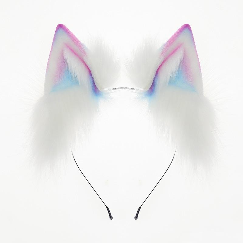 Subculture dopamine colorful gradual change cat ear handmade dark star fox ear halloween beast ear wolf ear headband