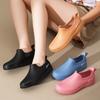 Beautiful light-mouth rain shoes, women's adult fashion outer wear non-slip water shoes, short rain boots, soft-soled overshoes