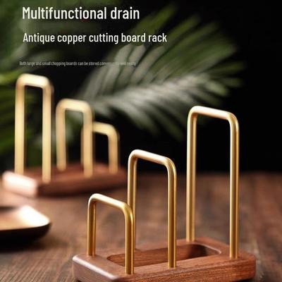 Organisateur de comptoir de cuisine en bois massif: Support de rangement pour couteaux, couvercles de casseroles et planches à découper