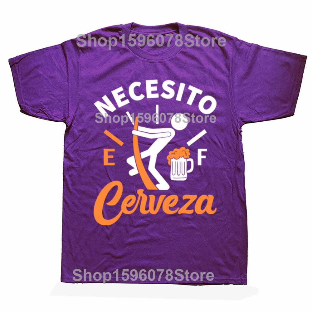 

Necesito Cerveza I Need Beer Funny Beer Lover 100% Cotton T-shirts Men Print Loose Oversized Streetwear Hip Hop Unisex T Shirt XL