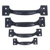 2Pcs Door Handle+8pcs Screws Iron Door Handles Gate Handle Pull For Sliding Barn Doors Gates Garages Sheds Window Pulls Knob