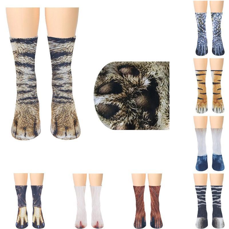 3D Animal Shaped Socks Digital Printed Simulation Socks Cat and Dog Fun and Funny Home Personalized Socks
