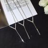 Double-layer Smile One Line Bend Necklace Silver Jewelry Trend Pendant Gift