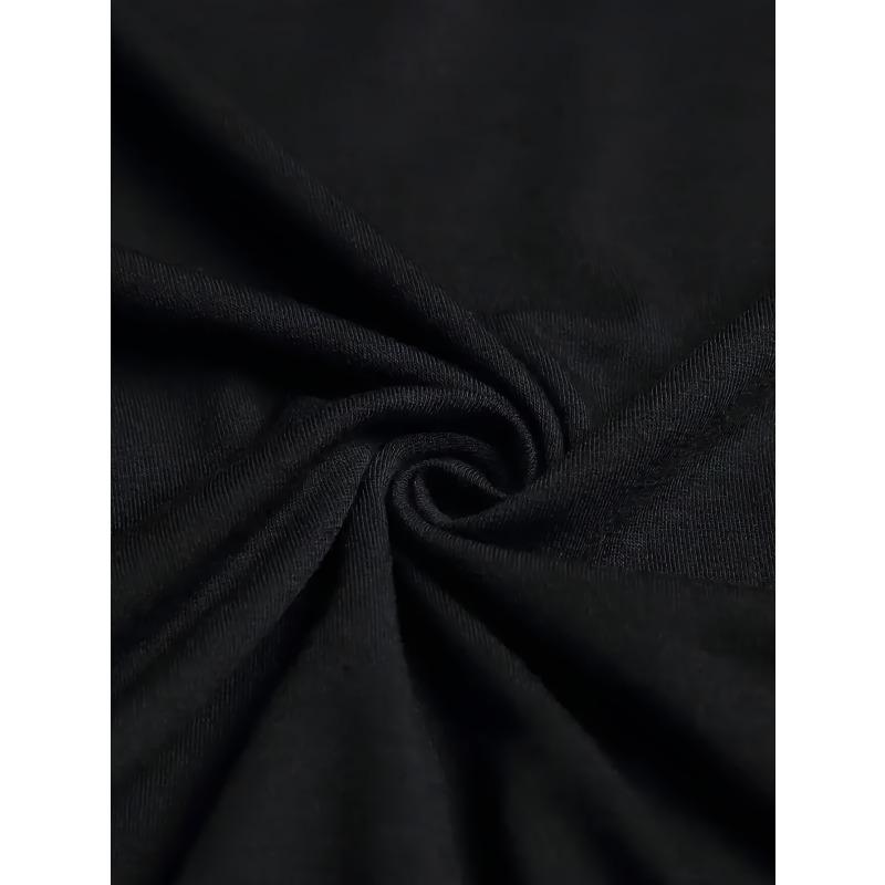 European Size Sun & Slogan Print Comfy T-Shirt, Round Neck Short Sleeve Sports Tee, Women's Activewear