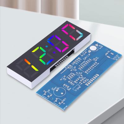Colorful Digital Clock Making Kit DIY Electronic Kit Alarm Clock LED Display Date Week Temp Alarm Soldering Project Practice Kit