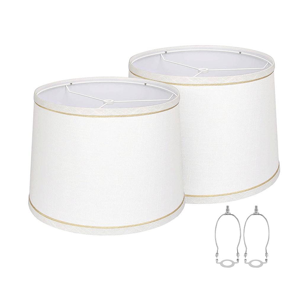 2 ensembles d'abat-jour en tissu pour lampe de Table, lampadaire, abat-jour de Style américain avec abat-jour harpe