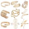 Baroque Retro Note Multi Layer Bracelet, Metal Open Cuff Arm Ring