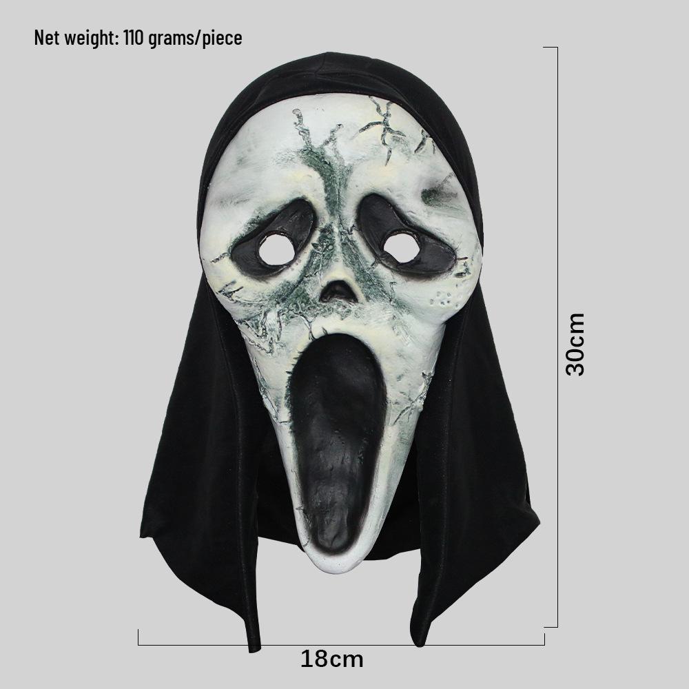 Маскарадная маска «Лицо призрака» для Хэллоуина, реквизит для вечеринки ужасов